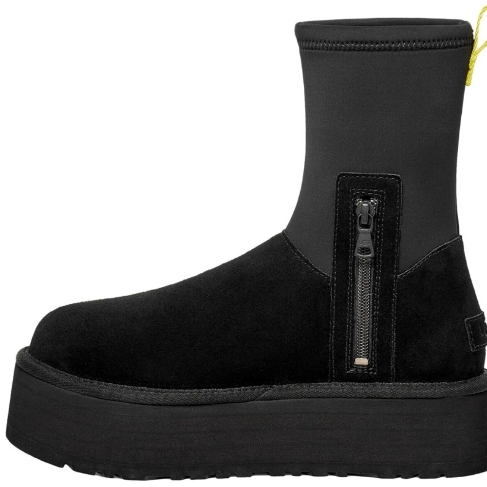 UGG Black Ankle Boots with Zipper